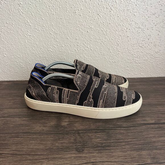 Rothy’s The Original Slip On Sneaker Golden Shimmer Retired Shoes Womens Sz 9.5‎ - Picture 1 of 7